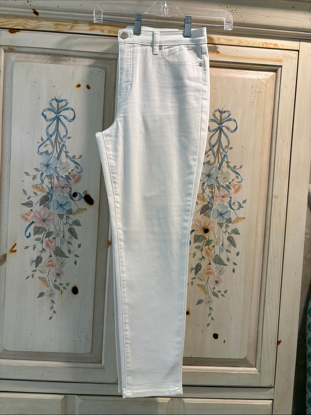 Talbots White Flawless Slim Ankle 5-Pocket Jeans